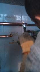 Soldadura en tubería de gas (cobre).